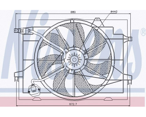 Fan, radiator 85366 Nissens