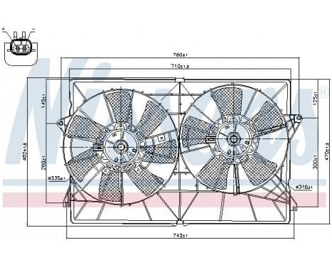 Fan, radiator 85393 Nissens, Image 7