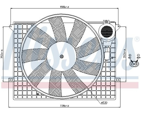 Fan, radiator 85401 Nissens, Image 6