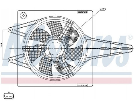 Fan, radiator 85427 Nissens, Image 2