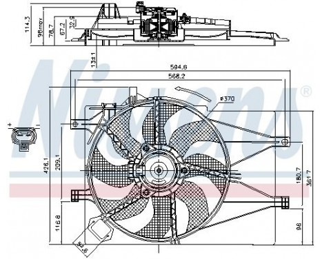 Fan, radiator 85434 Nissens, Image 6