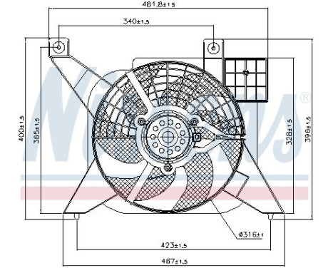 Fan, radiator 85476 Nissens, Image 7