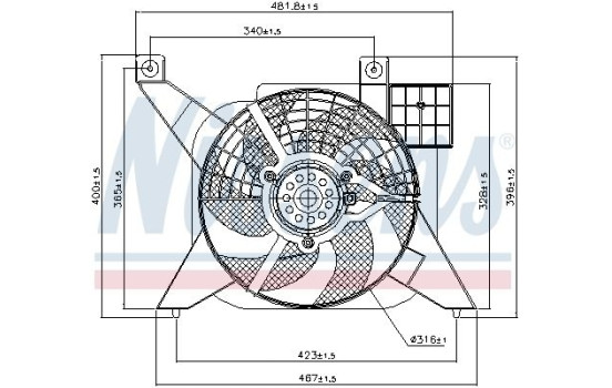 Fan, radiator 85476 Nissens, Image 2