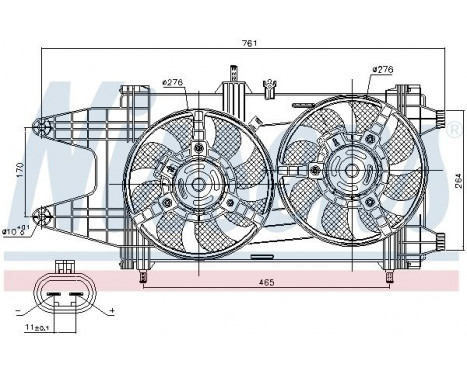 Fan, radiator 85481 Nissens, Image 7