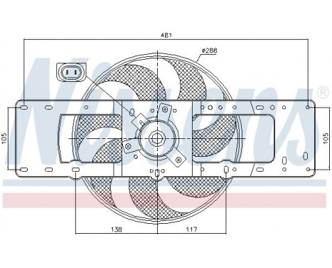 Fan, radiator 85499 Nissens, Image 7