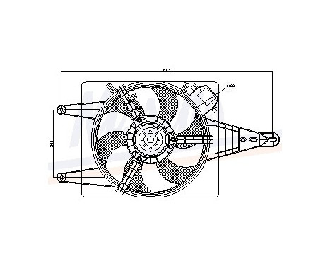 Fan, radiator 85509 Nissens