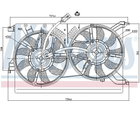 Fan, radiator 85523 Nissens, Image 2