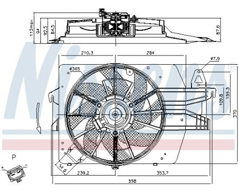 Fan, radiator 85537 Nissens, Image 7