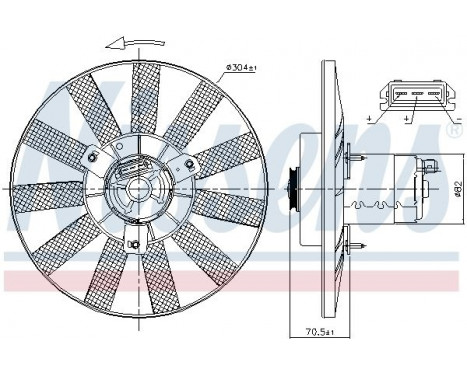 Fan, radiator 85539 Nissens, Image 7