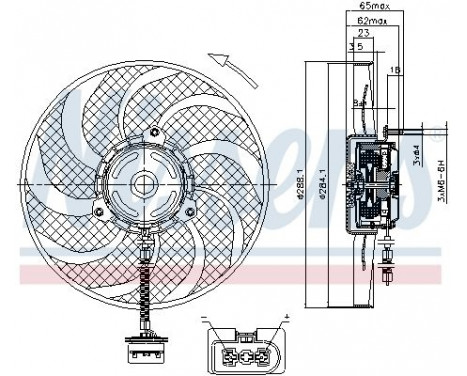 Fan, radiator 85541 Nissens, Image 7