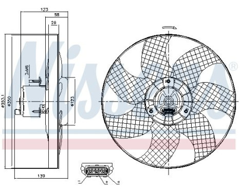 Fan, radiator 85542 Nissens, Image 7