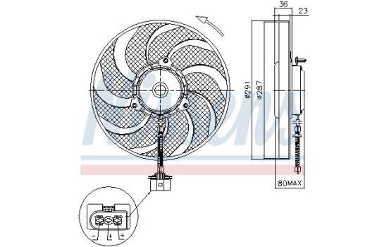 Fan, radiator 85545 Nissens, Image 7