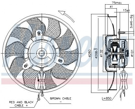 Fan, radiator 85548 Nissens, Image 6