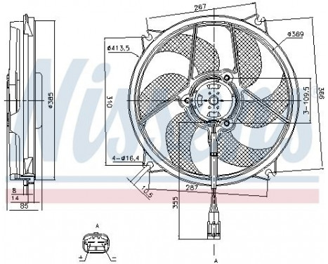 Fan, radiator 85561 Nissens, Image 6