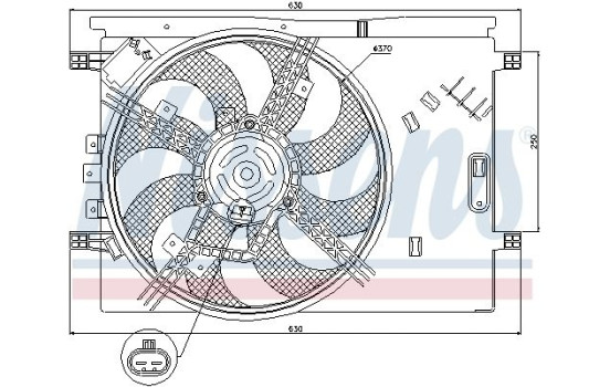 Fan, radiator 85564 Nissens, Image 6