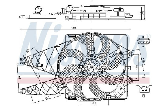 Fan, radiator 85569 Nissens, Image 7