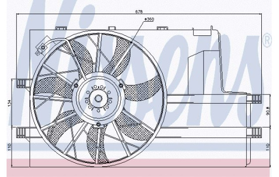 Fan, radiator 85604 Nissens, Image 7