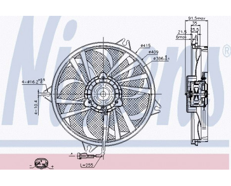 Fan, radiator 85605 Nissens, Image 6