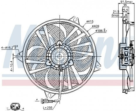 Fan, radiator 85605 Nissens, Image 7