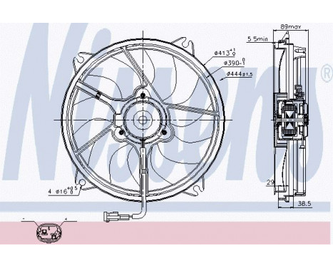 Fan, radiator 85606 Nissens, Image 6