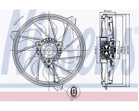 Fan, radiator 85607 Nissens, Image 6