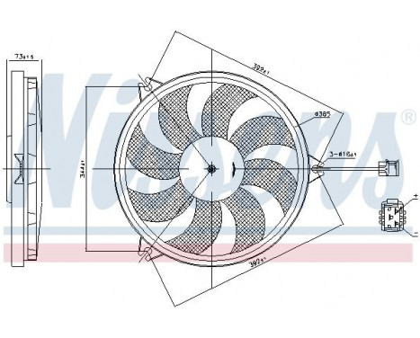 Fan, radiator 85607 Nissens, Image 7