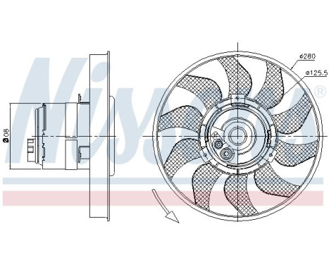 Fan, radiator 85619 Nissens, Image 6