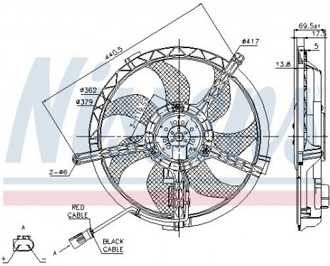 Fan, radiator 85632 Nissens, Image 7