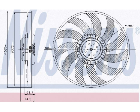 Fan, radiator 85638 Nissens, Image 5