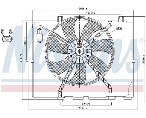 Fan, radiator 85654 Nissens, Image 6
