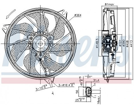 Fan, radiator 85662 Nissens, Image 7