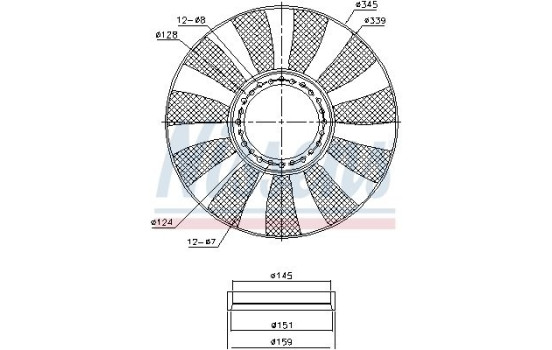 Fan, radiator 85664 Nissens, Image 5