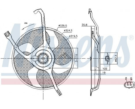Fan, radiator 85665 Nissens, Image 6
