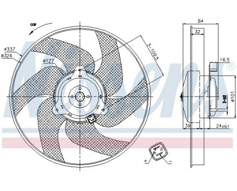 Fan, radiator 85666 Nissens, Image 7