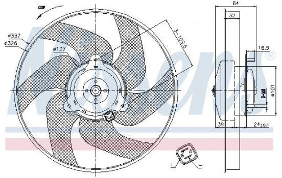 Fan, radiator 85666 Nissens, Image 7