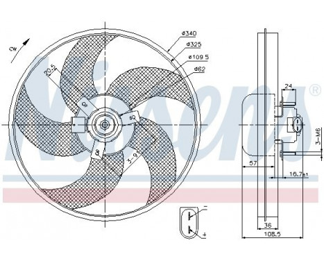 Fan, radiator 85668 Nissens, Image 6