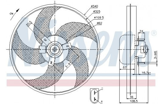 Fan, radiator 85668 Nissens, Image 6