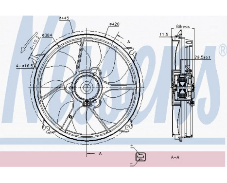 Fan, radiator 85669 Nissens, Image 6