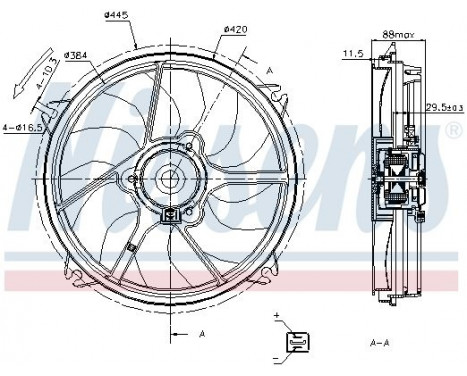 Fan, radiator 85669 Nissens, Image 7
