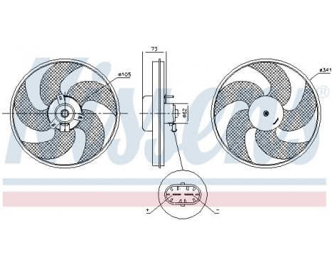 Fan, radiator 85672 Nissens