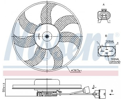 Fan, radiator 85678 Nissens, Image 7