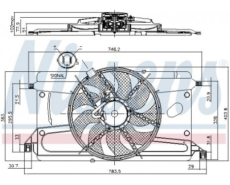 Fan, radiator 85697 Nissens, Image 6