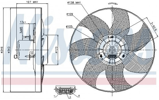 Fan, radiator 85698 Nissens, Image 6