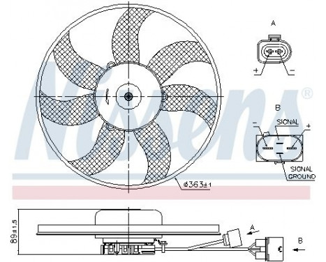 Fan, radiator 85699 Nissens, Image 7