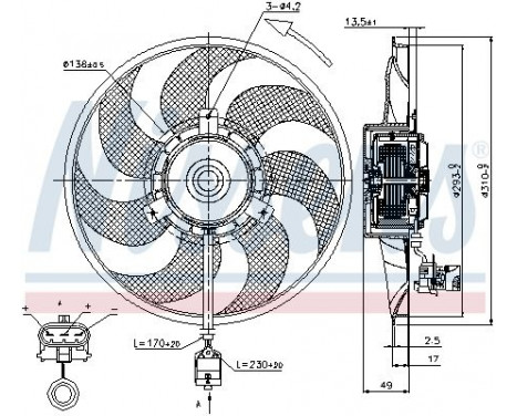 Fan, radiator 85703 Nissens, Image 6