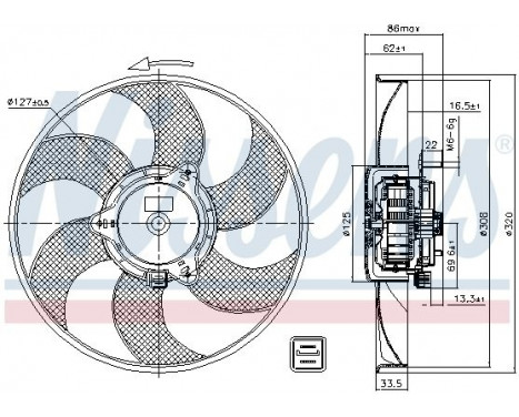 Fan, radiator 85705 Nissens, Image 6