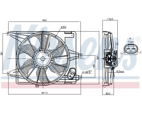 Fan, radiator 85708 Nissens, Image 7