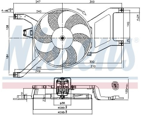 Fan, radiator 85714 Nissens, Image 6