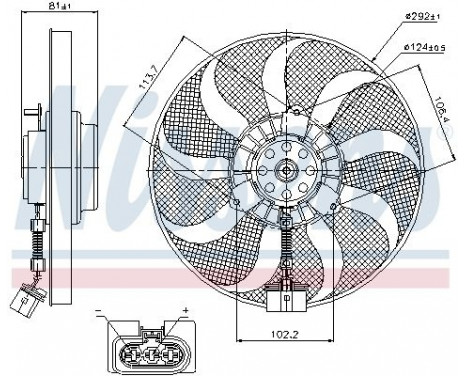 Fan, radiator 85715 Nissens, Image 6