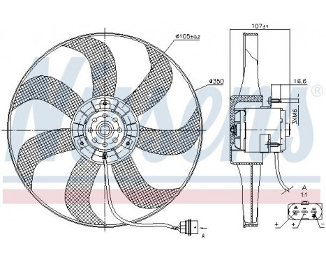 Fan, radiator 85725 Nissens, Image 6